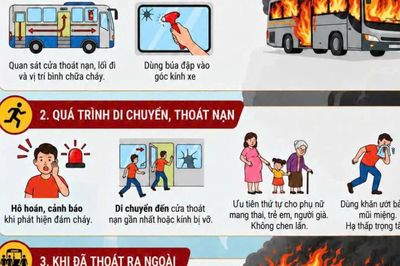 Kỹ năng thoát nạn khi xe khách xảy ra cháy, nổ