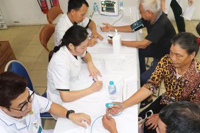 Khám sức khỏe, cấp thuốc miễn phí cho 300 người có công tại phường Kiến Hưng
