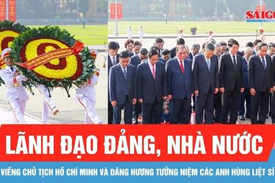 Lãnh đạo Đảng, Nhà nước dâng hương tưởng niệm các Anh hùng liệt sĩ và viếng Chủ tịch Hồ Chí Minh