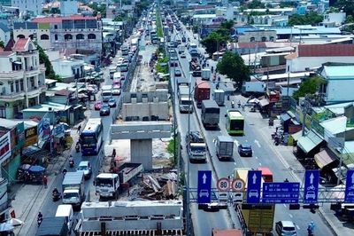 Tăng tốc thi công nút giao gần 400 tỷ đồng giữa 'điểm nóng' kẹt xe ở cửa ngõ TPHCM