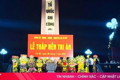 Các địa phương Hà Tĩnh đồng loạt thắp nến tri ân các anh hùng liệt sĩ