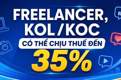 Freelancer, KOL, KOC có thể bị tính thuế theo biểu lũy tiến đến 35%