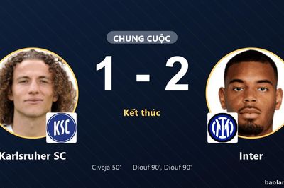 Inter ngược dòng phút 90, Karlsruher SC thất bại trên sân nhà
