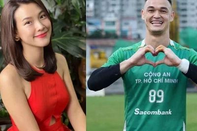 Thủ môn Lê Giang Patrik và MC Hoàng Oanh lộ hình ảnh hẹn hò