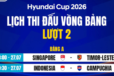 Lịch thi đấu ASEAN Cup 2026 hôm nay (27-7)