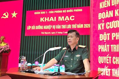 Quân khu 1: Bồi dưỡng nghiệp vụ văn thư, lưu trữ cho gần 300 học viên