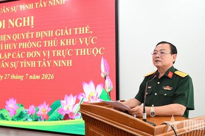 Bộ CHQS tỉnh Tây Ninh: Triển khai thực hiện Quyết định giải thể, tổ chức lại Ban chỉ huy Phòng thủ khu vực