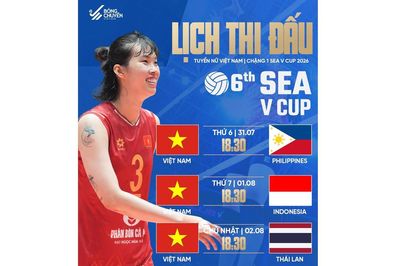Lịch thi đấu đội tuyển bóng chuyền nữ Việt Nam tại chặng 1 SEA V.Cup 2026