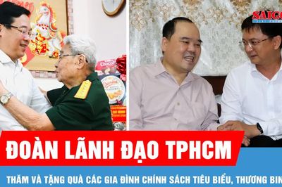 Đoàn lãnh đạo TPHCM thăm và tặng quà các gia đình chính sách tiêu biểu, thương binh