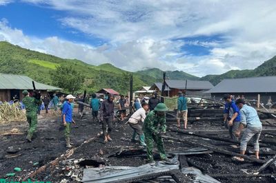 Lai Châu: Kịp thời hỗ trợ gia đình bị hỏa hoạn ở xã biên giới Mù Cả