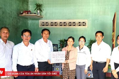 TAND khu vực 13 - Gia Lai thăm, tặng quà gia đình thương binh, liệt sĩ