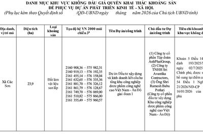Không đấu giá quyền khai thác gần 24ha mỏ đất tại xã Các Sơn