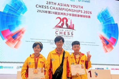 Kỳ thủ Đà Nẵng giành 8 huy chương tại Giải vô địch cờ vua trẻ châu Á