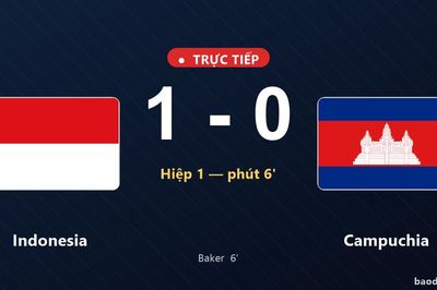 TRỰC TIẾPTrực tiếp Indonesia vs Campuchia: Indonesia mở tỷ số
