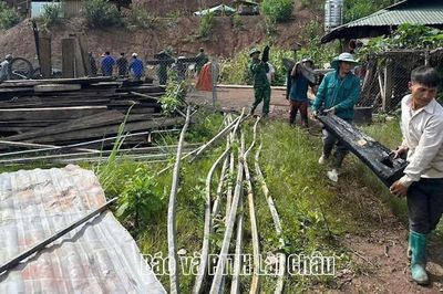 Bộ đội Biên phòng Lai Châu kịp thời hỗ trợ gia đình bị hỏa hoạn ở xã biên giới Mù Cả