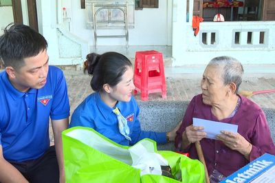 Đoàn Thanh niên UBND tỉnh thăm, tặng quà gia đình chính sách