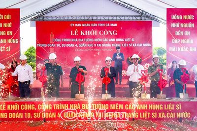 Khởi công xây dựng Nhà bia tưởng niệm các Anh hùng liệt sĩ Trung đoàn 10