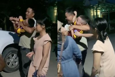 'Khối nghỉ hè' gào khóc vẫn bị bế lên ô tô rời quê, dân mạng bật cười thấu hiểu