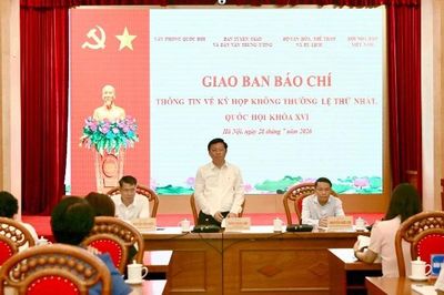 Kỳ họp không thường lệ lần thứ nhất của Quốc hội khóa XVI sẽ xem xét, quyết định 31 nội dung quan trọng