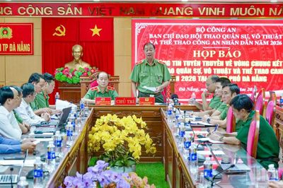 Chung kết Hội thao quân sự, võ thuật và thể thao Công an nhân dân năm 2026 sẽ diễn ra tại Đà Nẵng