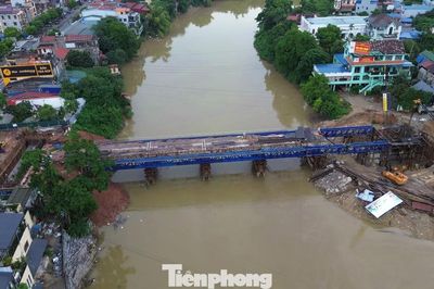 Hình hài cây cầu hơn 600 tỷ đồng được xây khẩn cấp ở Thái Nguyên