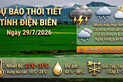 Bản tin Dự báo thời tiết ngày 29/7/2026