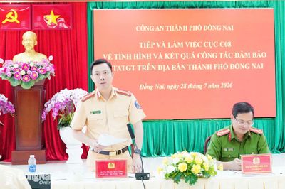 Cục Cảnh sát giao thông làm việc với Công an Đồng Nai về bảo đảm trật tự, an toàn giao thông