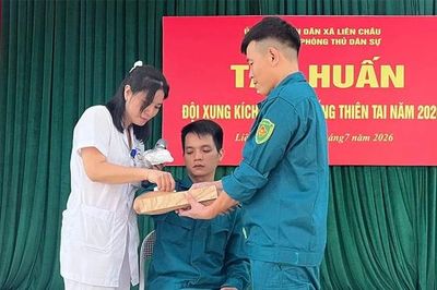Xã Liên Châu: Tập huấn kỹ năng phòng, chống thiên tai và tìm kiếm cứu nạn