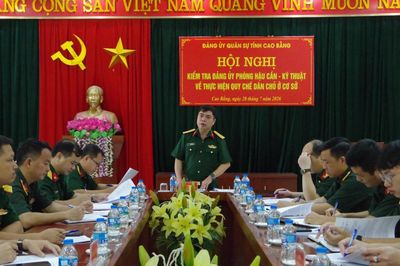 Đảng ủy Quân sự tỉnh kiểm tra thực hiện Quy chế dân chủ ở cơ sở Đảng ủy Phòng Hậu cần - Kỹ thuật