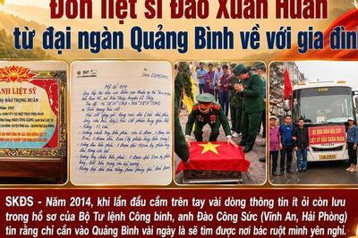 Đón liệt sĩ Đào Xuân Huân từ đại ngàn Quảng Bình về với gia đình