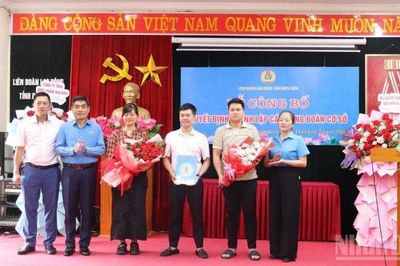 Liên đoàn Lao động tỉnh Điện Biên kết nạp mới đoàn viên công đoàn đạt 138,6% chỉ tiêu Trung ương giao
