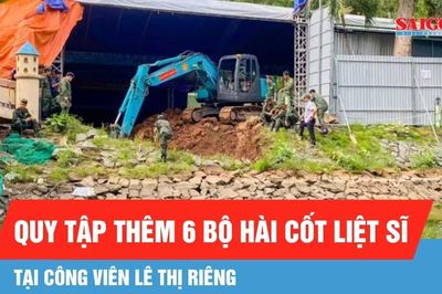 Quy tập thêm 6 bộ hài cốt liệt sĩ tại Công viên Lê Thị Riêng