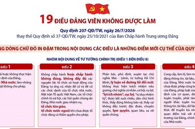 Quy định số 207-QĐ/TW: 19 điều đảng viên không được làm