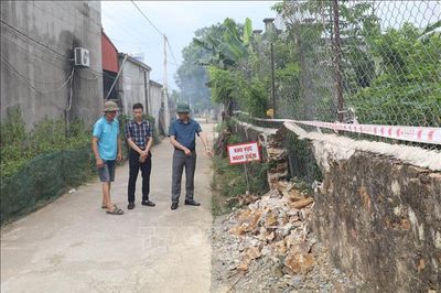 Ninh Bình khảo sát, tìm nguyên nhân hiện tượng sụt lún tại khu dân cư Sào Lâm