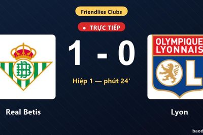 TRỰC TIẾPTrực tiếp Real Betis vs Lyon: Real Betis mở tỷ số