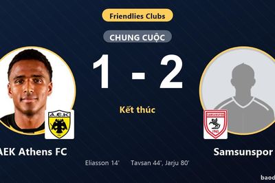 Samsunspor ngược dòng hạ AEK Athens FC trong trận giao hữu