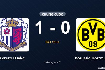 Thống kê trận đấu Cerezo Osaka 1-0 Borussia Dortmund: Solomon Sakuragawa tỏa sáng, Cerezo Osaka giành trọn 3 điểm