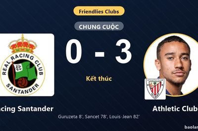 Athletic Club thắng đậm, Racing Santander trắng tay ở trận giao hữu