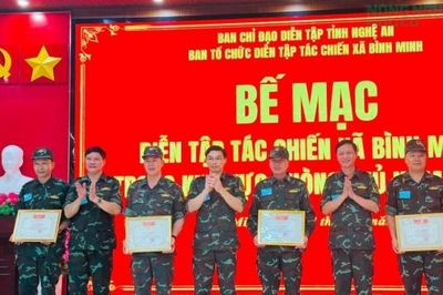 Xã Bình Minh hoàn thành xuất sắc diễn tập tác chiến trong khu vực phòng thủ năm 2026