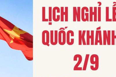 Người lao động được nghỉ 5 ngày liên tiếp dịp Quốc khánh 2/9
