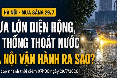 Mưa lớn diện rộng, hệ thống thoát nước Hà Nội vận hành ra sao?
