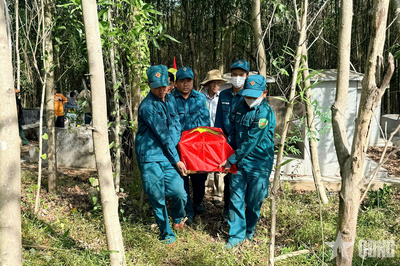 Quảng Ngãi: Truy điệu và an táng hài cốt 3 liệt sĩ