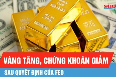 Sau quyết định của Fed: Vàng tăng, chứng khoán giảm