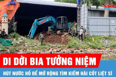 Di dời bia tưởng niệm, hút nước hồ để mở rộng tìm kiếm hài cốt liệt sĩ tại Công viên Lê Thị Riêng