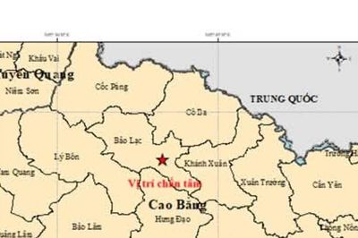 Động đất mạnh 3,6 độ tại Cao Bằng