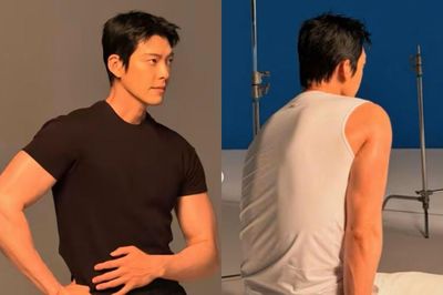 Kim Woo Bin lộ cơ bắp lực lưỡng như tượng tạc