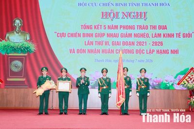 Hội Cựu chiến binh tỉnh đón nhận Huân chương Độc lập hạng Nhì và tổng kết phong trào 'Cựu chiến binh giúp nhau giảm nghèo, làm kinh tế giỏi'
