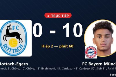 TRỰC TIẾPTrực tiếp Rottach-Egern vs FC Bayern München: FC Bayern München nới rộng cách biệt 0-10