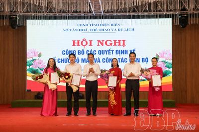 Sở Văn hóa, Thể thao và Du lịch kiện toàn tổ chức bộ máy
