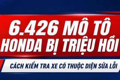 Infographic 6.426 mô tô Honda bị triệu hồi: Cách kiểm tra xe có thuộc diện sửa lỗi
